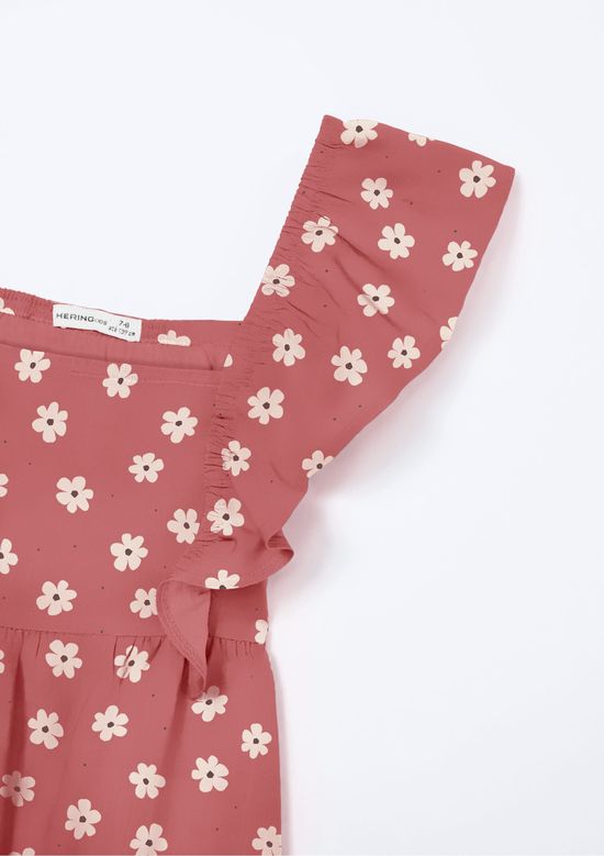 Foto do produto: Vestido Infantil Curto Com Babados - Vermelho