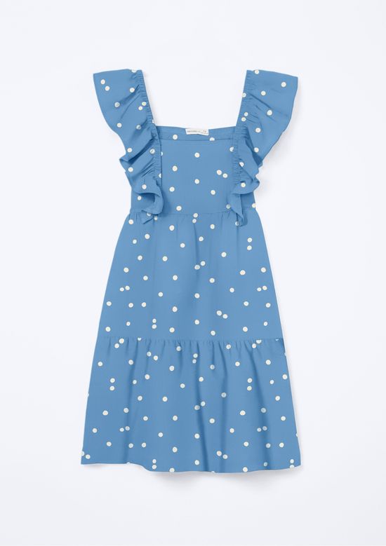 Foto do produto: Vestido Infantil Curto Com Babados - Azul