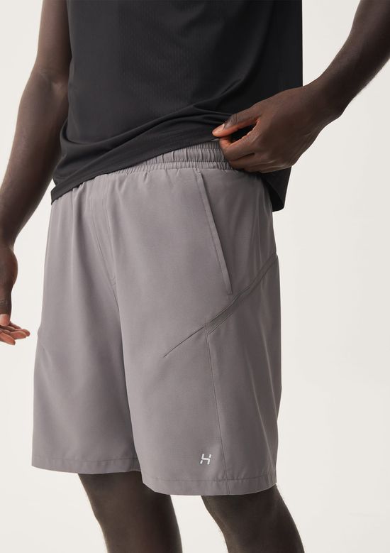 Foto do produto: Bermuda Esportiva Masculina Com Recorte - Cinza