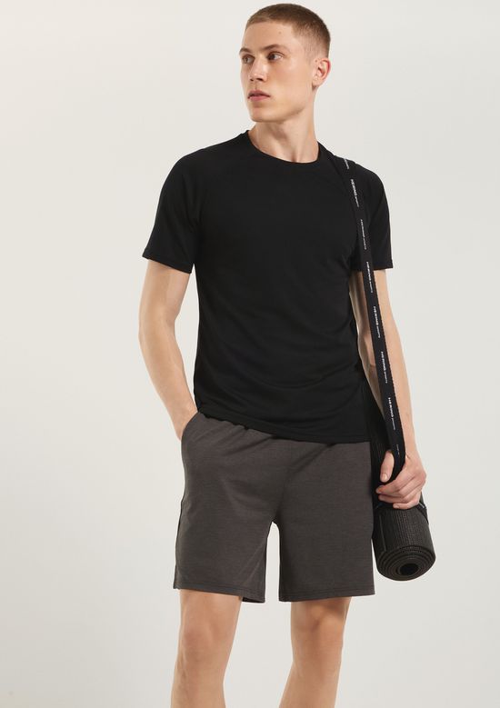 Foto do produto: Bermuda Esportiva Masculina Mescla - Preto