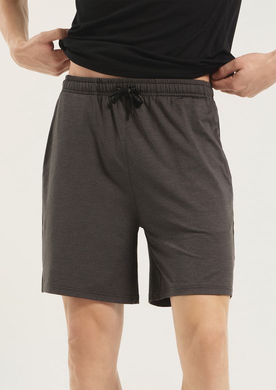 Foto do produto: Bermuda Esportiva Masculina Mescla - Preto
