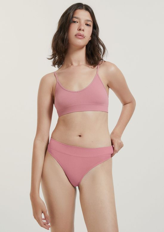 Foto do produto: Top Básico Sem Costura Canelado - Rosa