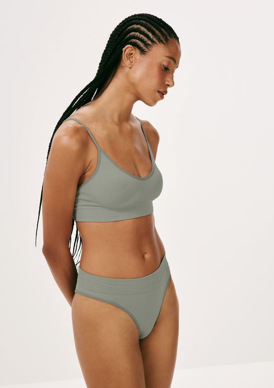 Foto do produto: Top Básico Sem Costura Canelado - Verde