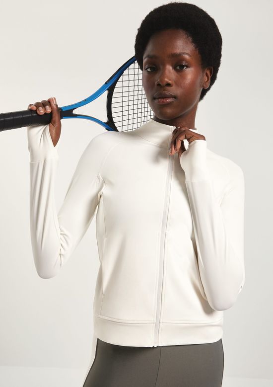 Foto do produto: Jaqueta Esportiva Feminina Alta Performance - Off white
