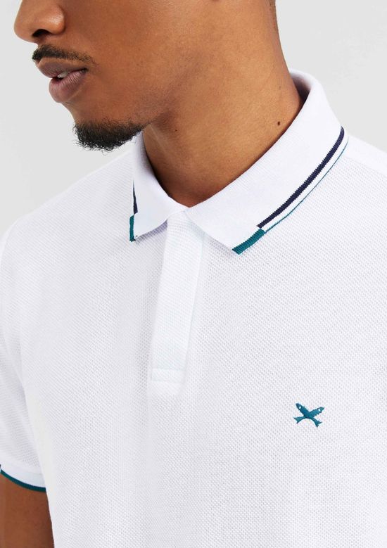 Foto do produto: Camisa Polo Masculina Manga Curta Com Bordado - Branco