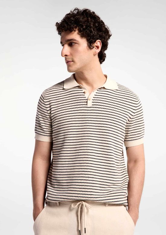 Foto do produto: Polo Masculina Tricô Fio Tinto - Azul