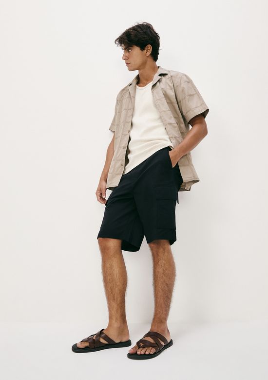 Foto do produto: Bermuda Masculina Cargo Reta - Preto