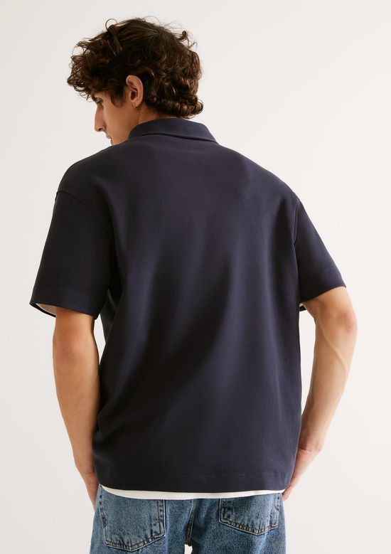Foto do produto: Camisa Polo Masculina Em Malha Tech - Azul