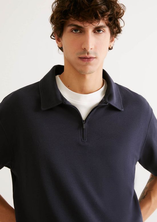 Foto do produto: Camisa Polo Masculina Em Malha Tech - Azul