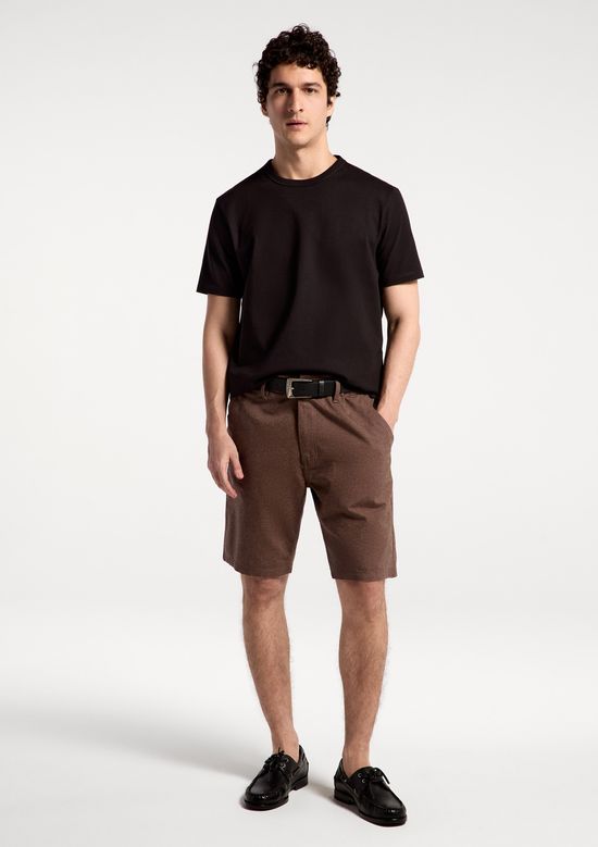 Foto do produto: Bermuda Masculina Chino Fio Tinto - Marrom