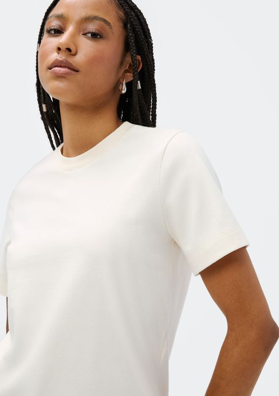 Foto do produto: Camiseta Básica Feminina Manga Curta Mid - Off white