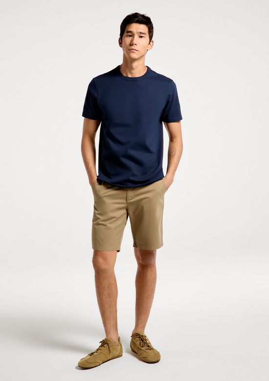 Foto do produto: Bermuda Básica Masculina Chino Reta Em Sarja - Verde