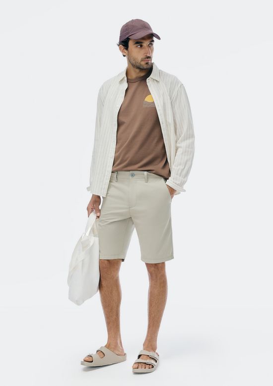 Foto do produto: Bermuda Básica Masculina Chino - Cinza