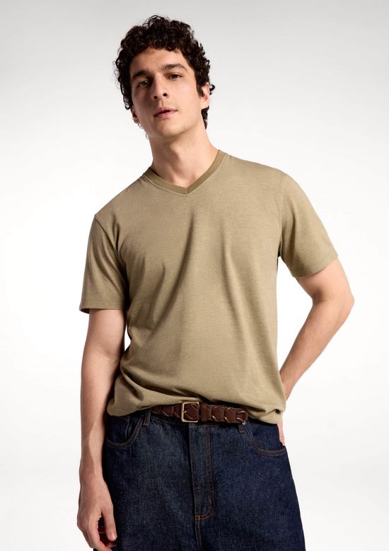 Foto do produto: Camiseta Básica Masculina Manga Curta Gola V World - Verde