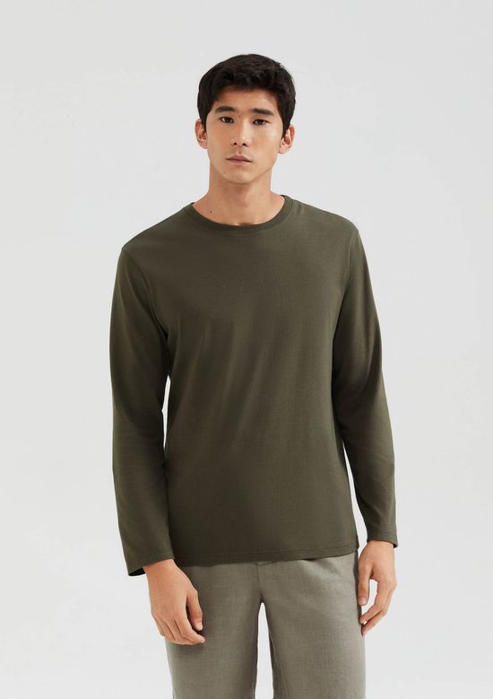 Foto do produto: Camiseta Básica Masculina Manga Longa Regular World - Verde