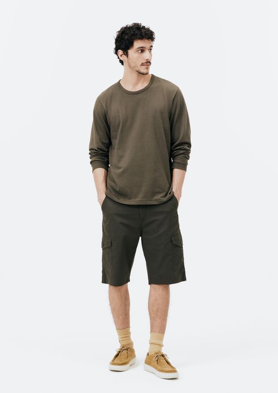 Foto do produto: Bermuda Básica Masculina Cargo Em Sarja - Verde