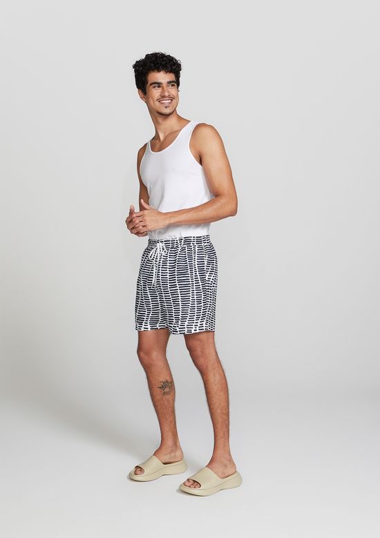 Foto do produto: Shorts Praia Masculino Estampado - Off white