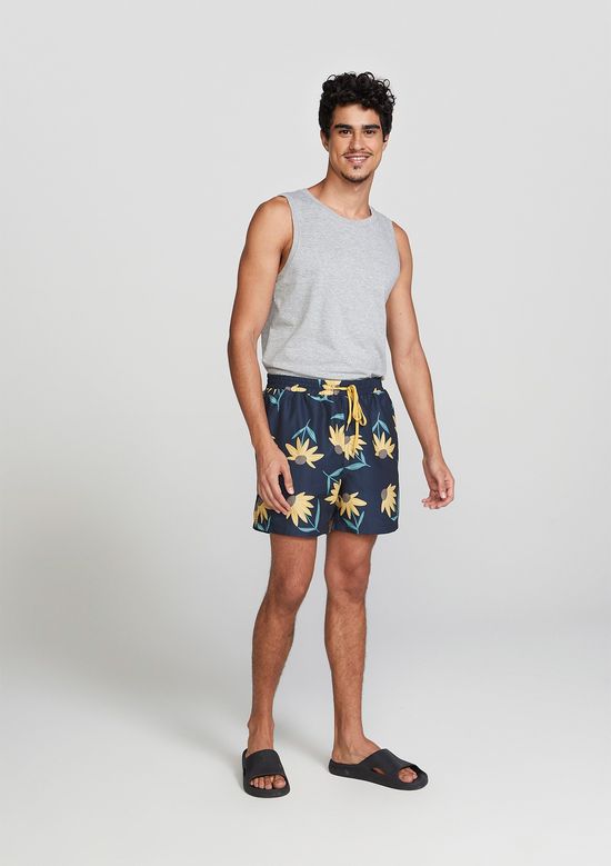 Foto do produto: Shorts Praia Masculino Estampado - Azul