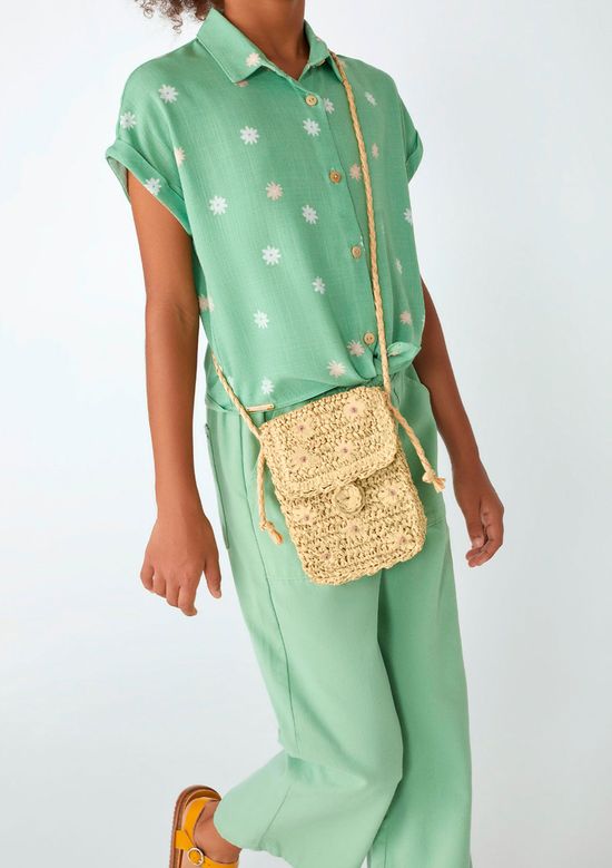 Foto do produto: Bolsa Infantil Menina Em Palha  - Bege