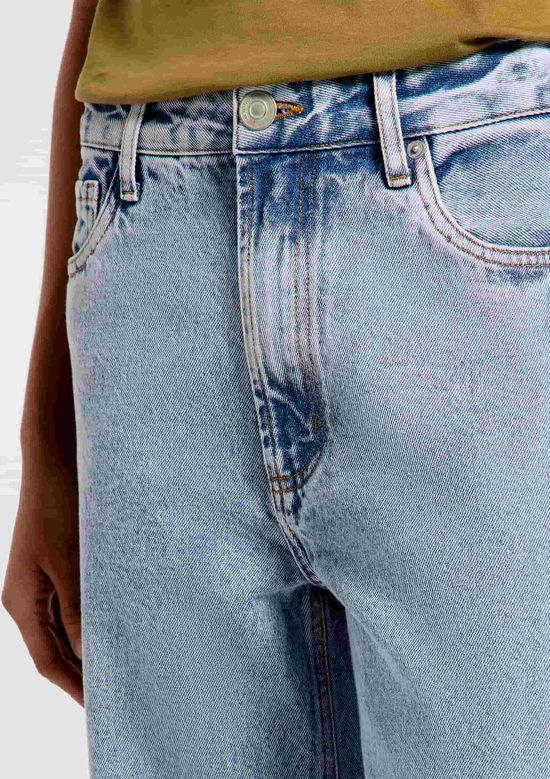 Foto do produto: Calça Jeans Feminina Wide Leg Cintura Média - Azul