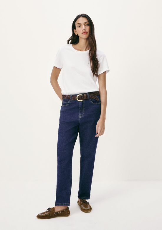 Foto do produto: Calça Jeans Feminina Reta Cintura Alta - Azul