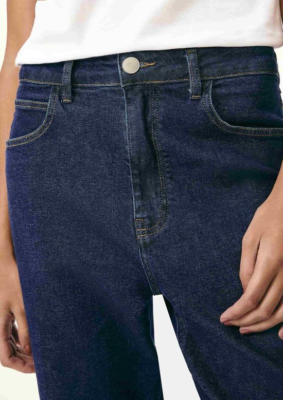Foto do produto: Calça Jeans Feminina Reta Cintura Alta - Azul