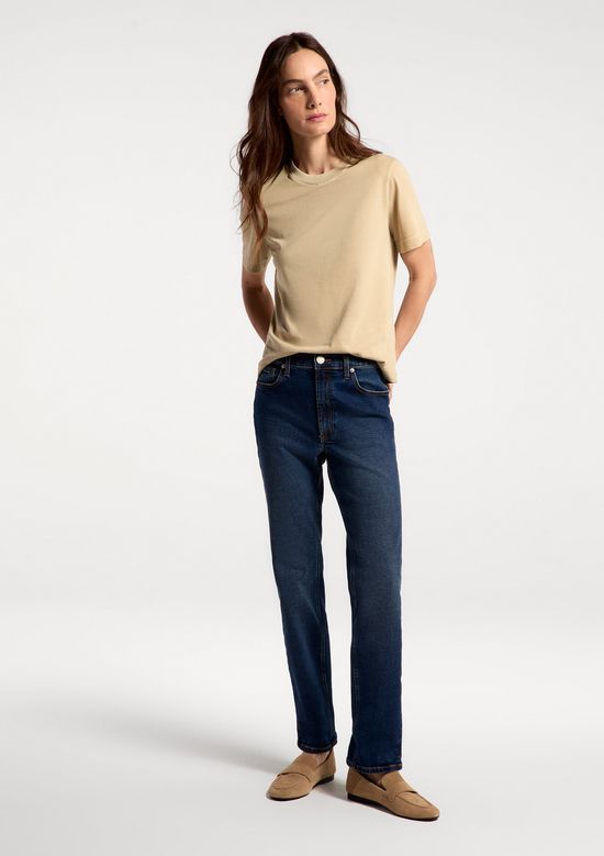 Foto do produto: Calça Jeans Feminina Slim Cintura Média - Azul