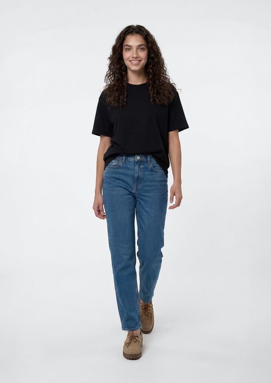 Foto do produto: Camiseta Feminina Oversized Em Malha - Preto