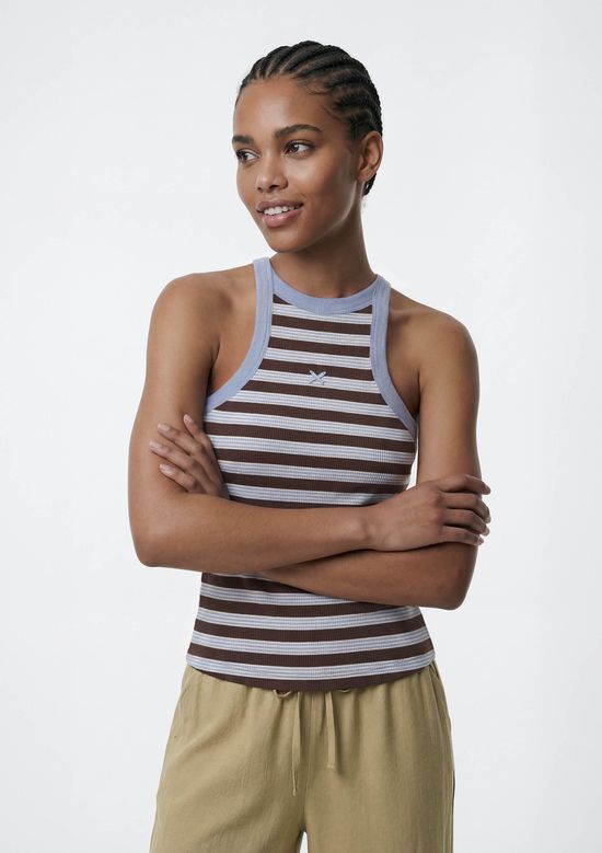 Foto do produto: Regata Feminina Halter Neck Fio Tinto - Azul