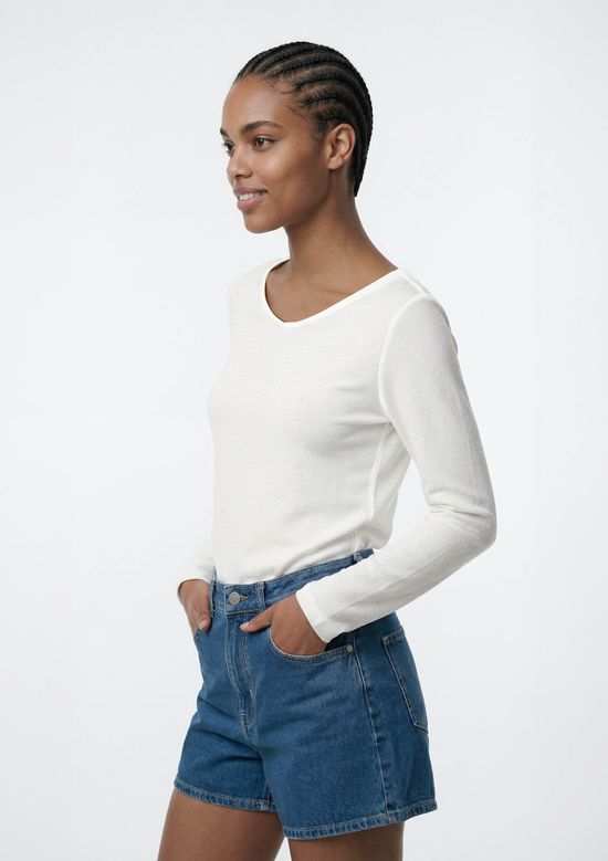 Foto do produto: Blusa Feminina Manga Longa Em Malha - Off white