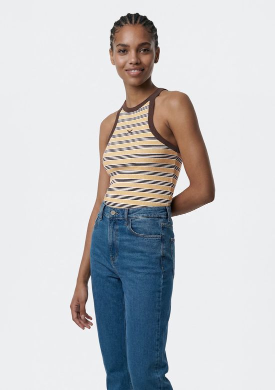 Foto do produto: Regata Feminina Halter Neck Fio Tinto - Creme