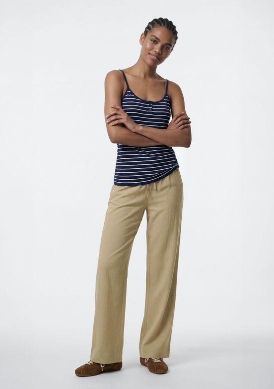 Foto do produto: Regata Feminina Fio Tinto Listrada - Azul