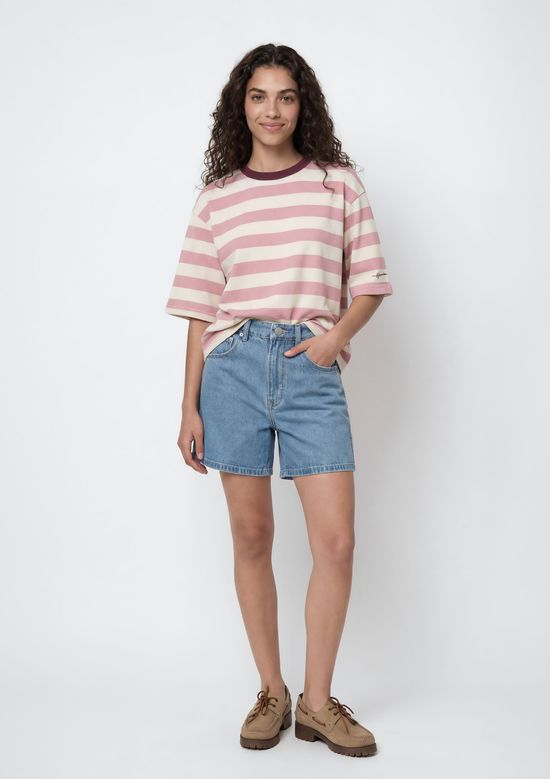 Foto do produto: Camiseta Feminina Box Listrada - Rosa