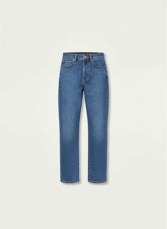 Foto do produto: Calça Jeans Feminina Reta Cintura Média - Azul