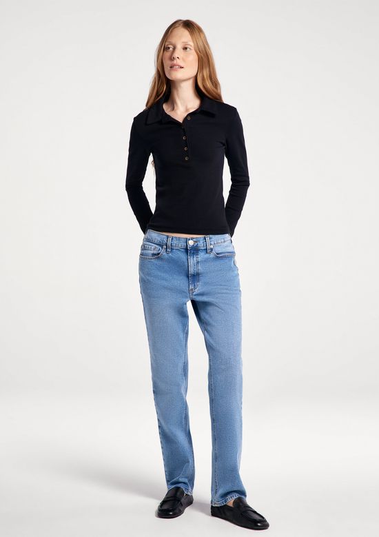 Foto do produto: Calça Jeans Feminina Slim Cintura Média - Azul