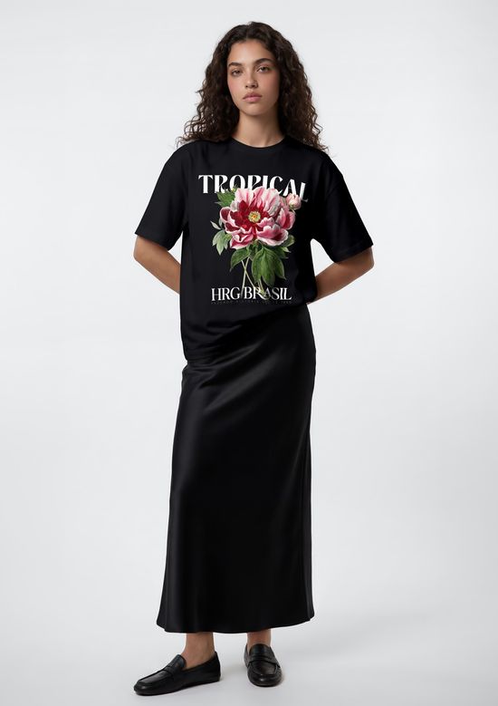 Foto do produto: Camiseta Feminina Box Estampada - Preto