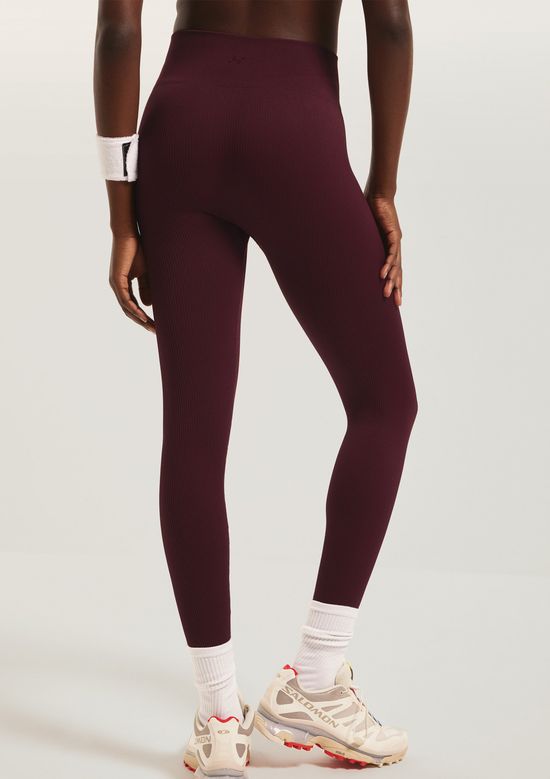 Foto do produto: Calça Legging Feminina Canelada Sem Costura - Vinho