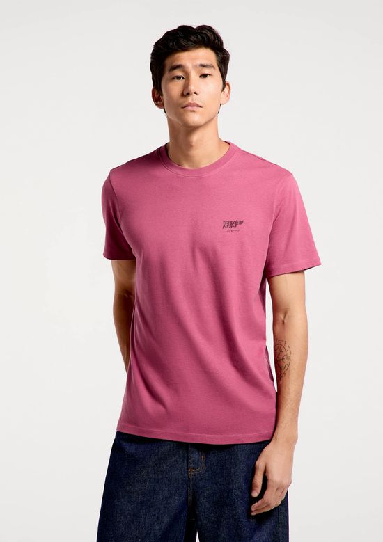 Foto do produto: Camiseta Masculina Manga Curta Com Estampa - Rosa