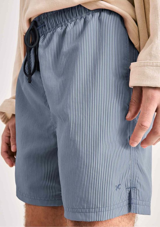 Foto do produto: Shorts De Banho Masculino Listrado - Azul