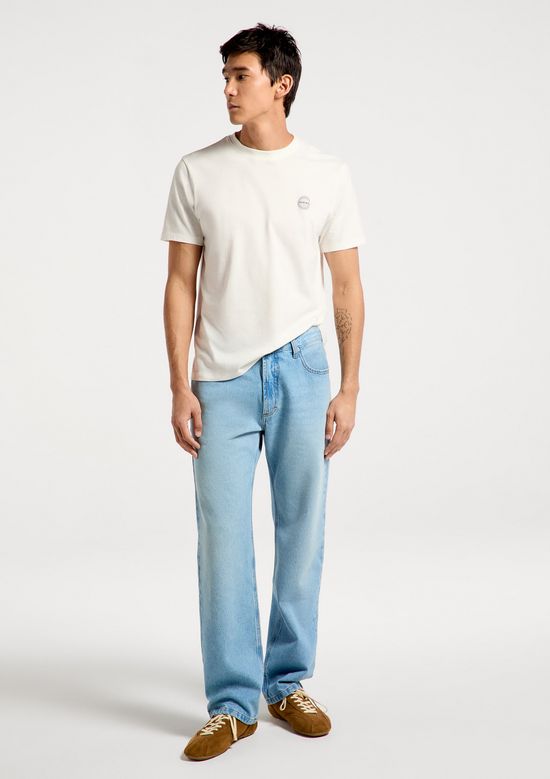 Foto do produto: Camiseta Masculina Manga Curta Com Estampa - Off white