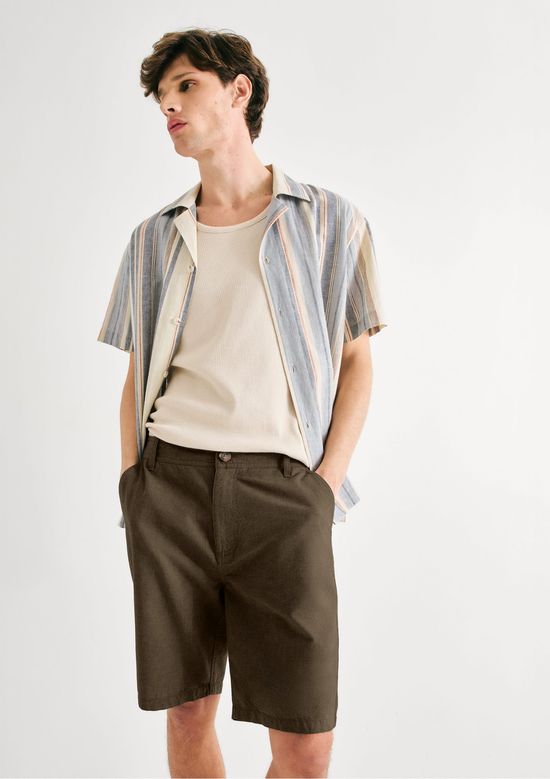 Foto do produto: Bermuda Masculina Chino Fio Tinto - Verde