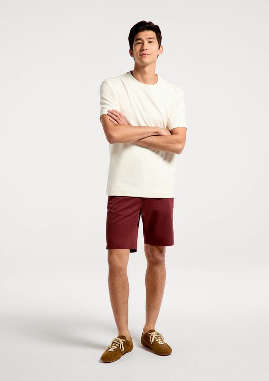 Foto do produto: Bermuda Básica Masculina Chino Reta Em Sarja - Vinho