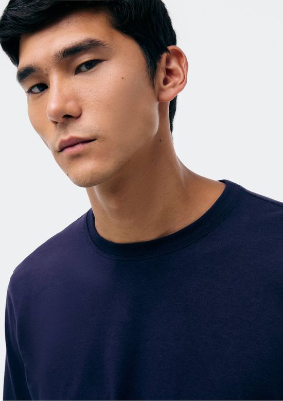 Foto do produto: Camiseta Básica Masculina Manga Longa World - Azul