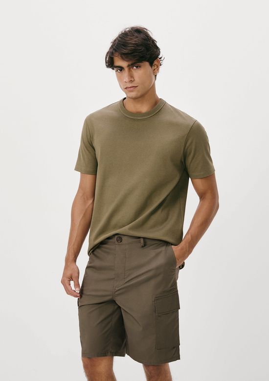 Foto do produto: Bermuda Masculina Cargo Reta - Verde