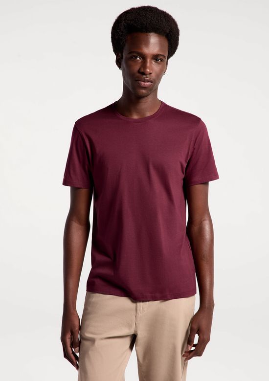 Foto do produto: Camiseta Básica Masculina Manga Curta Pima - Vermelho