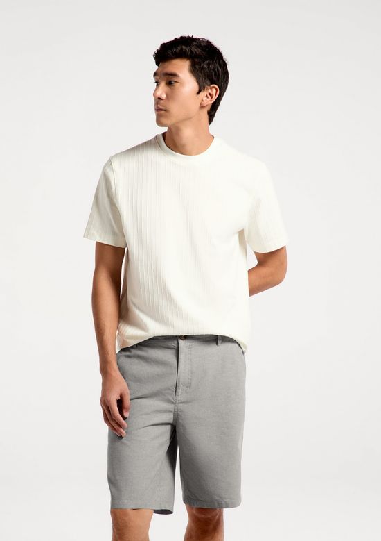 Foto do produto: Bermuda Masculina Chino Fio Tinto - Cinza