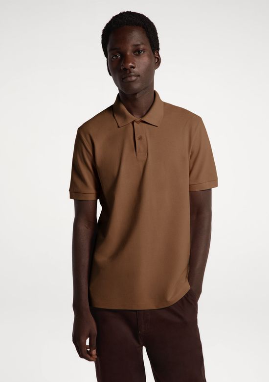 Foto do produto: Camisa Polo Básica Masculina Manga Curta Em Piquet - Marrom