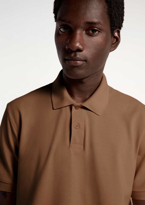 Foto do produto: Camisa Polo Básica Masculina Manga Curta Em Piquet - Marrom