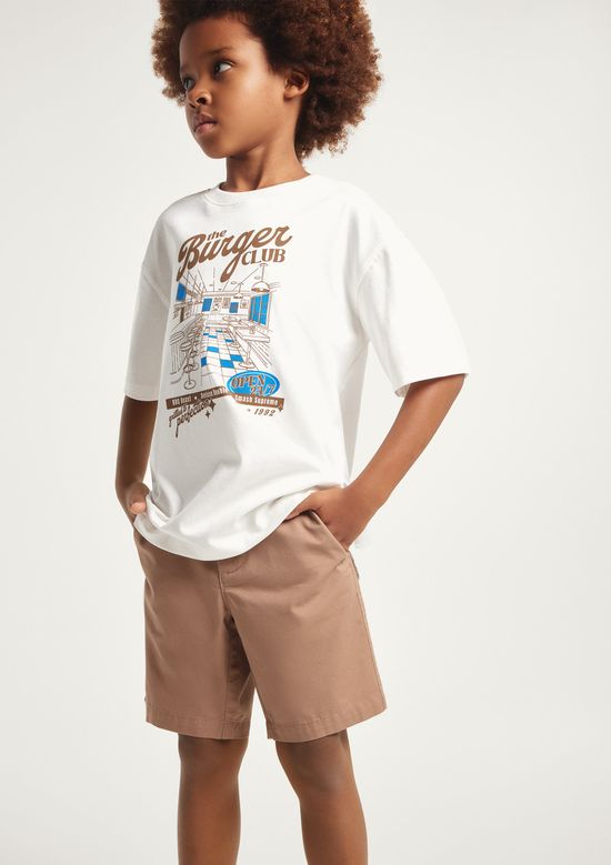 Foto do produto: Bermuda Básica Infantil Menino Chino - Marrom
