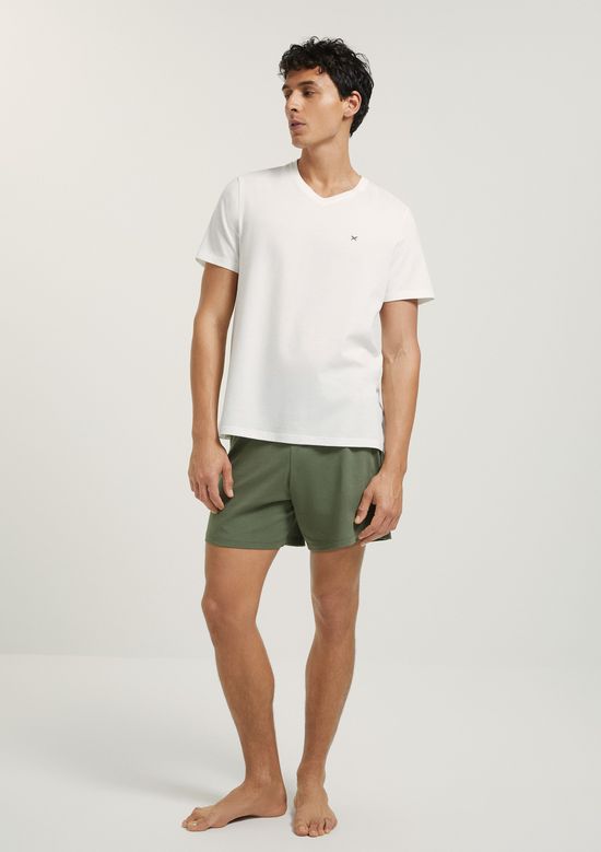 Foto do produto: Pijama Masculino Curto Com Bordado - Verde